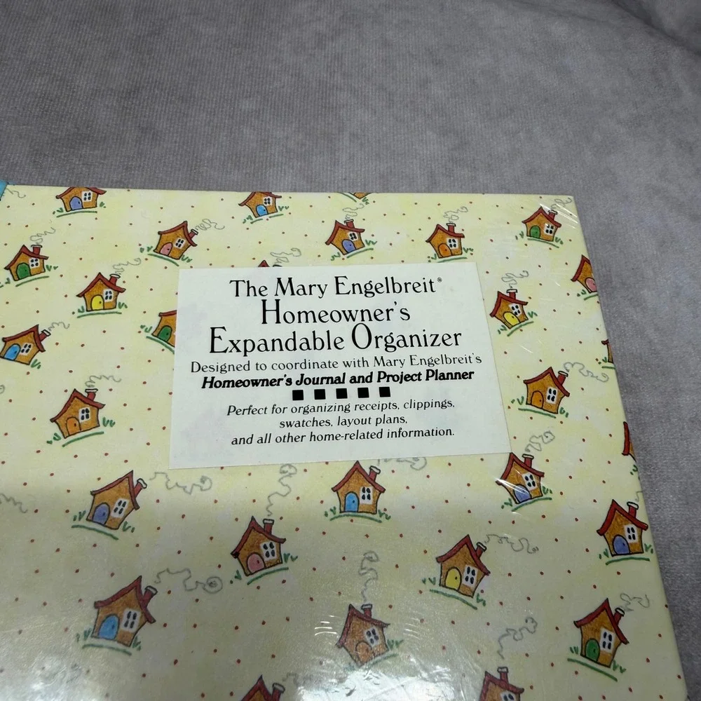 Mary Engelbreit Homeowner Expandable Organizer OS Yellow Vintage 1995 NIP
